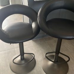 Black bar stools