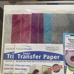 Iron-On Fabric, Transfer Paper, & Tape Set