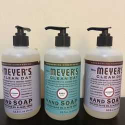 Lot Of 3 Mrs. Meyer's Clean Day Liquid Hand Soap