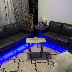 Grey Leather Living room Set