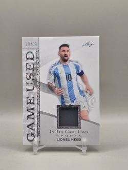 Lionel Messi Game Used Jersey Relic /30 2025 Leaf Argentina