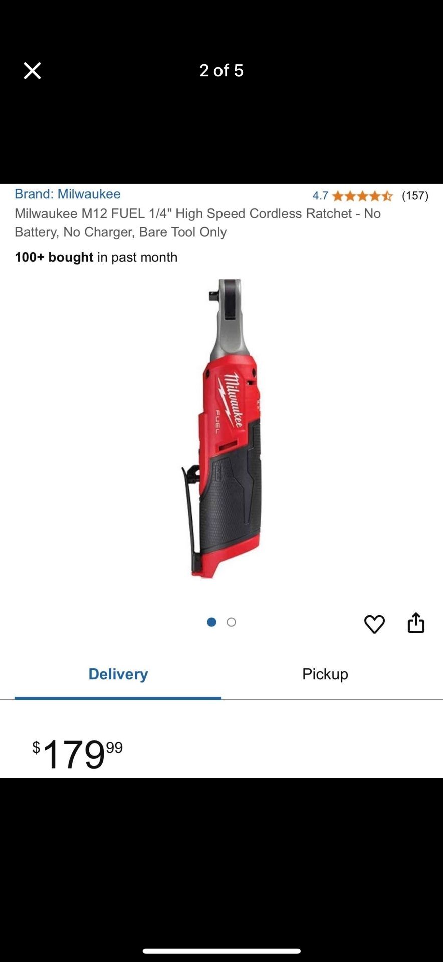 Milwaukee M12 1/4 High Speed Ratchet