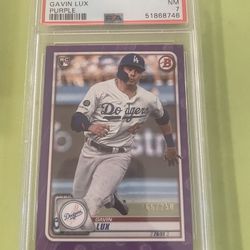 GAVIN LUX PURPLE PSA DODGERS