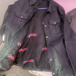 Black Retro Lamb Skin Leather Jacket 