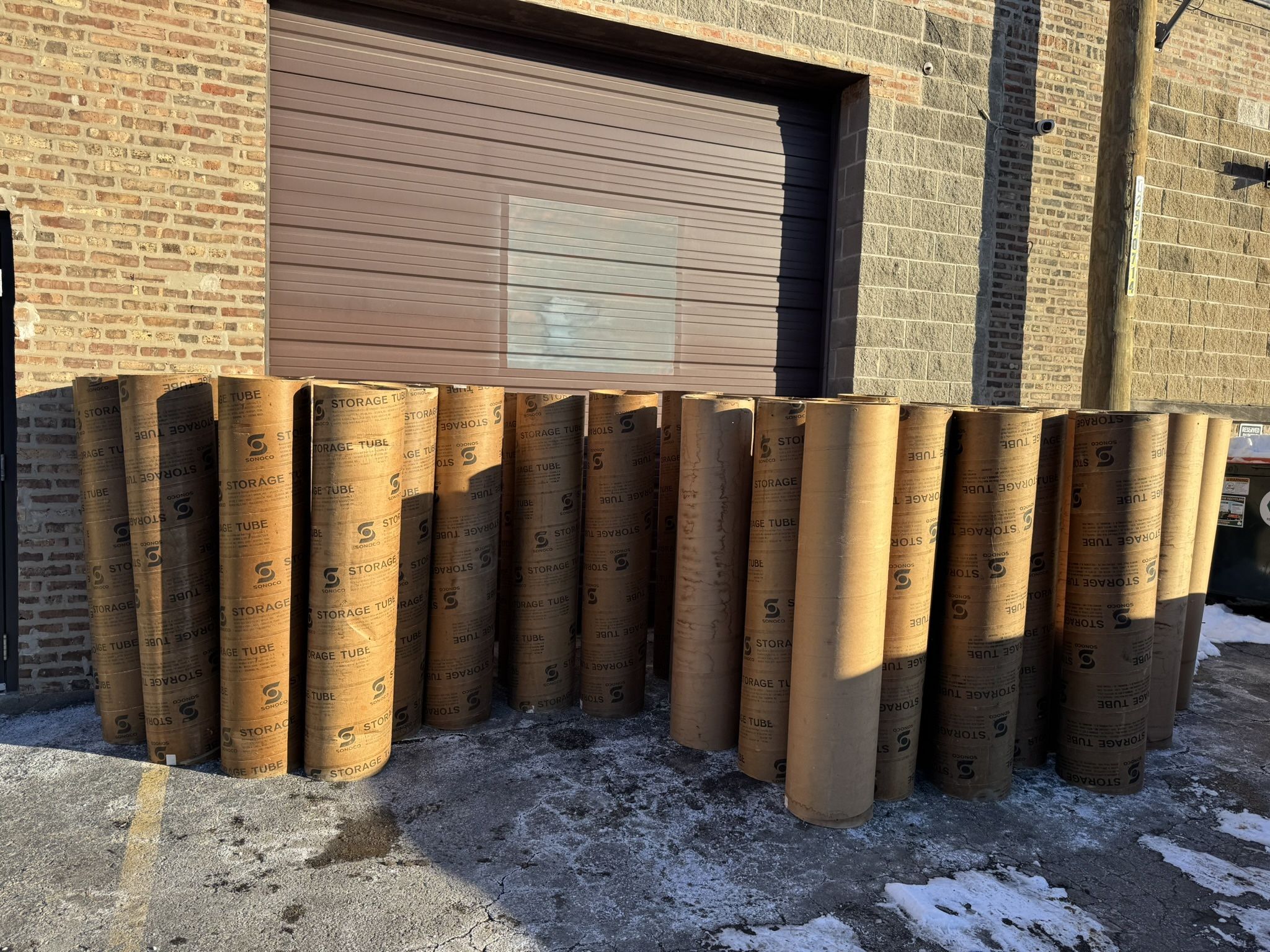 Free Heavy Duty Cardboard Cylinders/tubes 12” Diameter 5’ Long