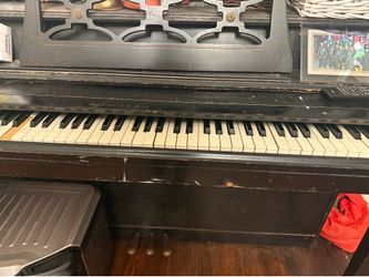 Piano with bench