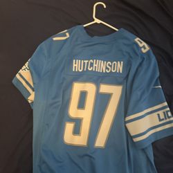 Home 90th Season Patch Aiden Hutchinson Men’s Lions Jersey 3XL $65