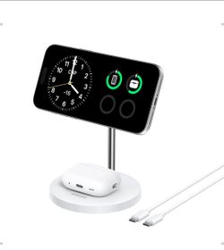 ANKER MagGo 2-in-1 MagSafe Compatible Qi2 15W Wireless Charging Stand