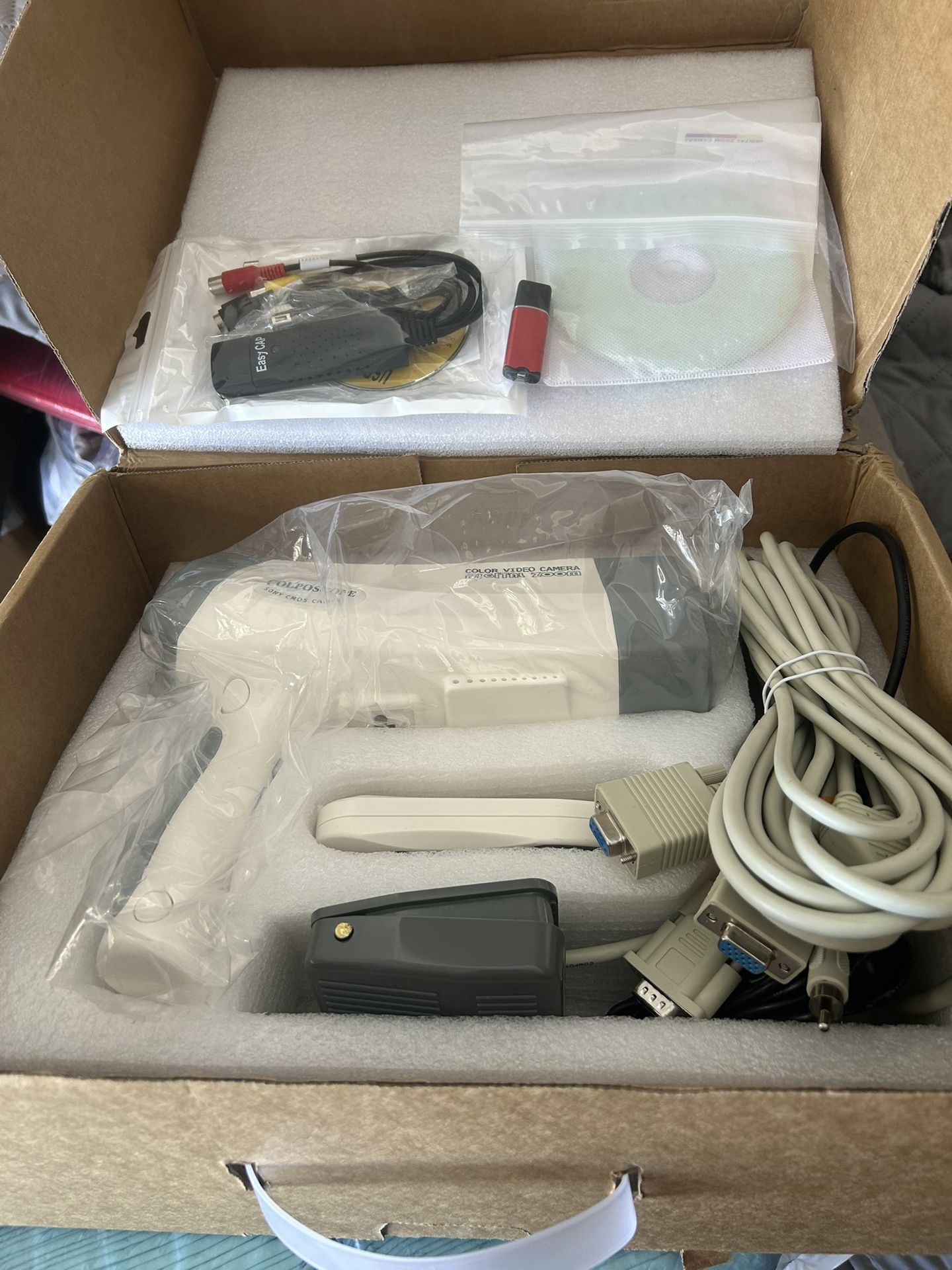 CE Electric Colposcope video Carema 800,000 pixels Color LED Handle