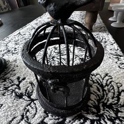 Set Of 3 Metal Table Top Bird Cages.
