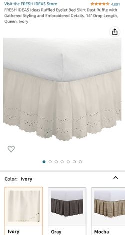  FRESH IDEAS Ideas Ruffled Eyelet Bed Skirt Dust Ruffle