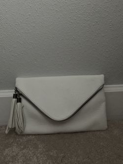 White faux leather wallet/purse