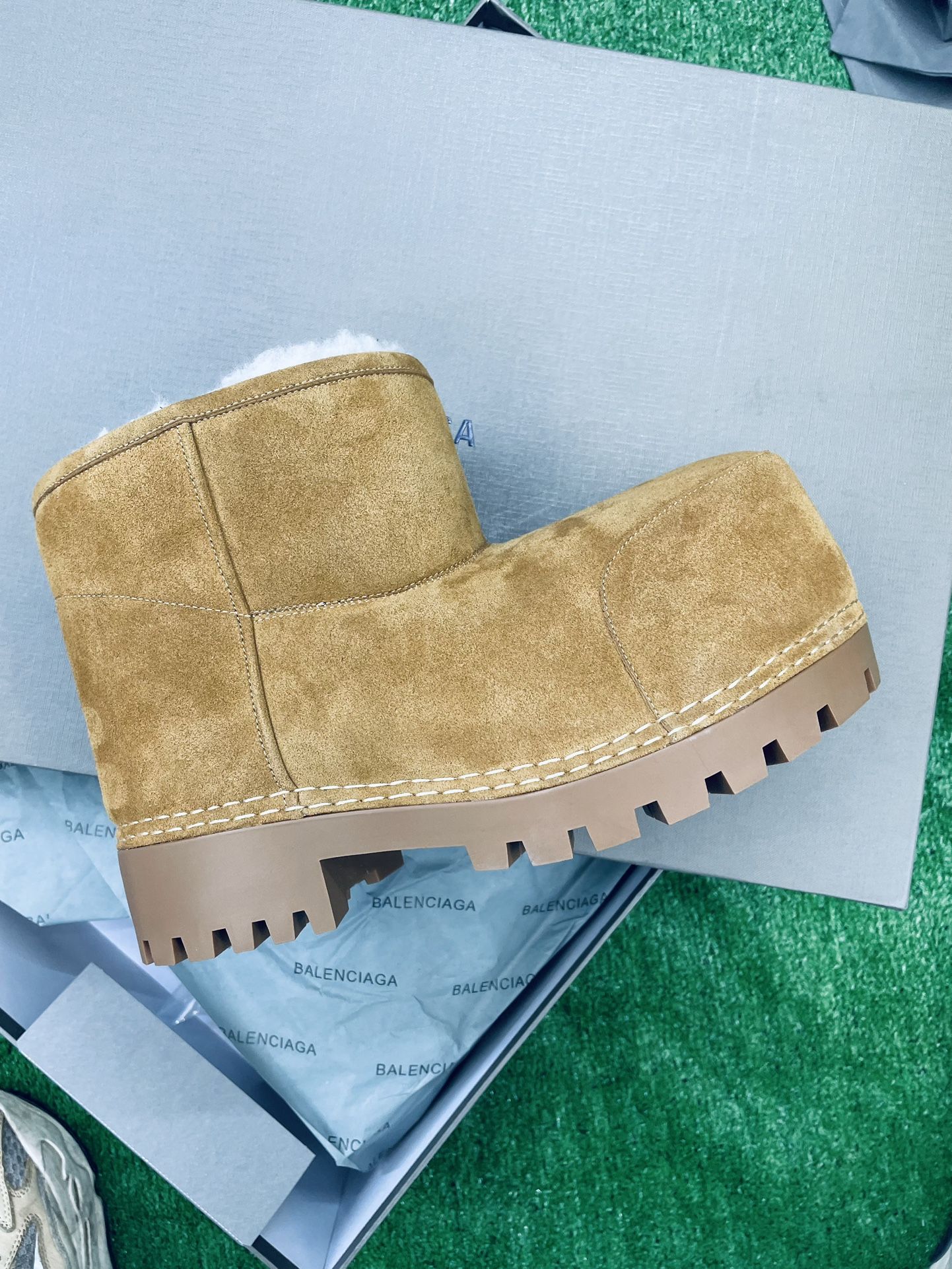 Balenciaga Low Top Alaskan Fur Boots