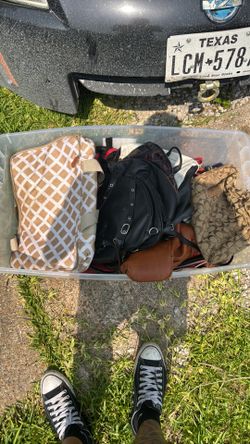 Box full of random bags from used to good condition