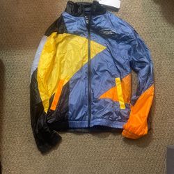 AlphaStyle Medium Navy Max Tangram Windbreaker 