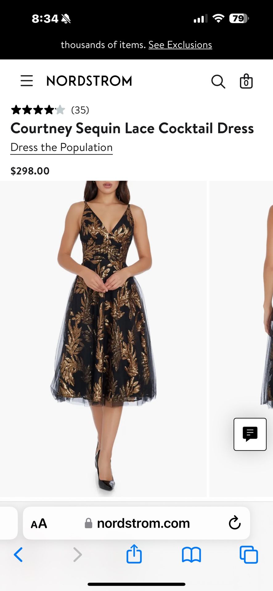 Courtney Sequin Lace Cocktail Dress