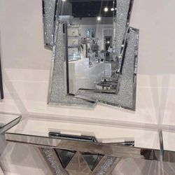 New Entrance Console Ta Ble + Mirror Set 