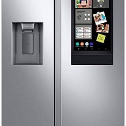 Samsung (RS27T5561SG) 26.7 cu. ft. Side-by-Side Smart Refrigerator with 21.5" Touch-Screen Family Hub - Stainless Steel

