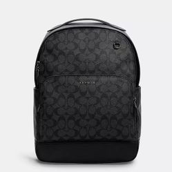 COACH C2935 GRAHAM BACKPACK IN SIGNATURE CANVAS IN CHARCOAL BLACK