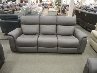 Leather Power Reclining Sofa - Gray | Couch | Living Room Couch