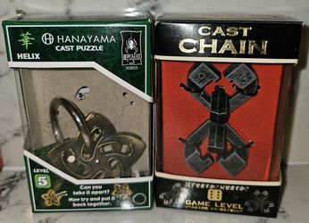 Two (2) Japanese Cast Puzzles