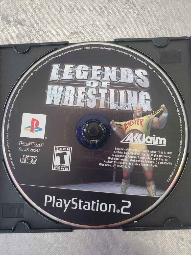 Legends of Wrestling with Hulk Hogan PlayStation 2 PS2, 2001 video game
