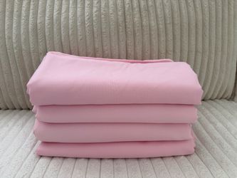 4 round table light pink table linens / 120’ round