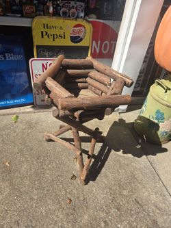 Rustic Twig Log accent stand