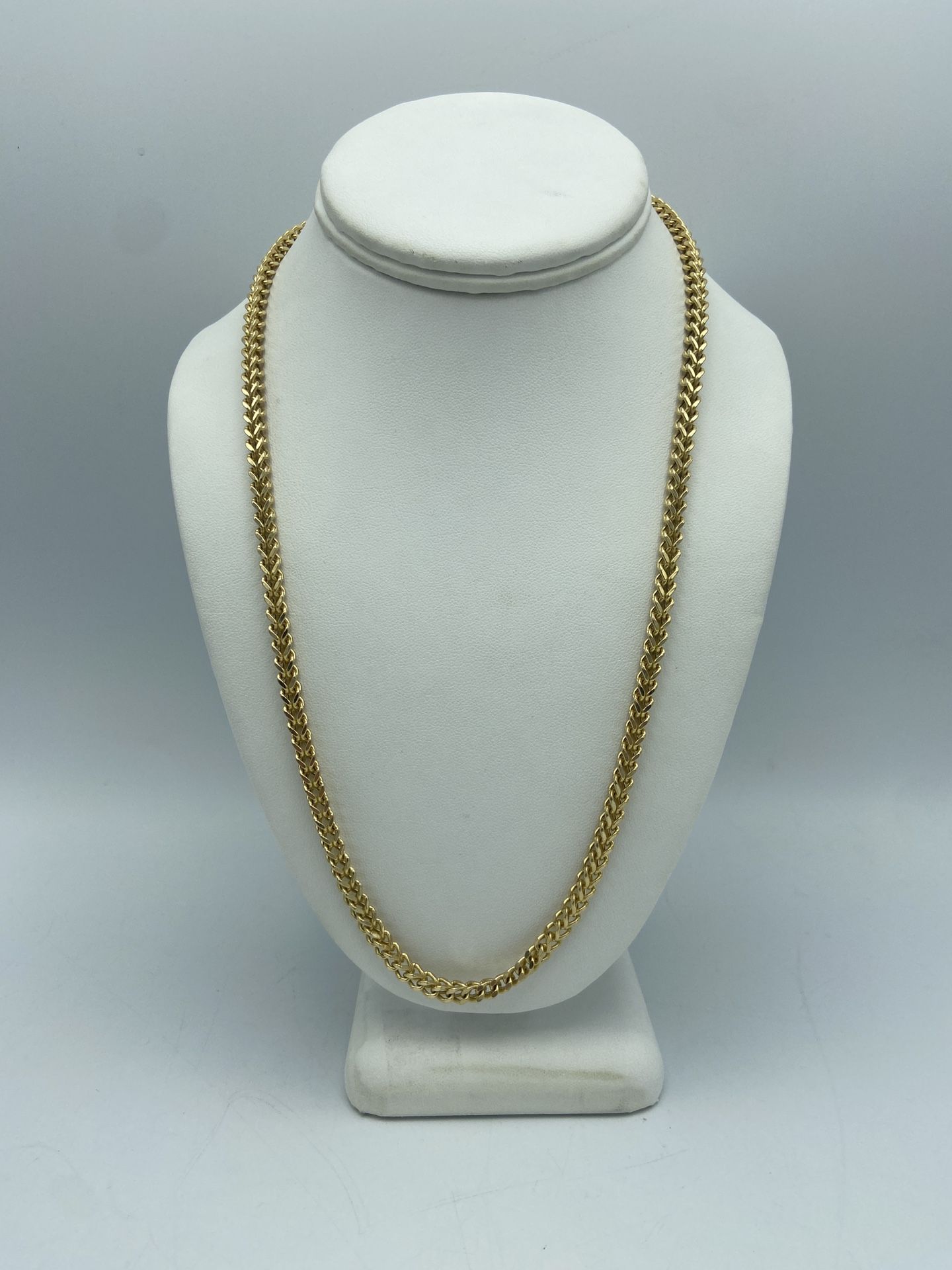 10kt Yellow Gold Wheat Link Chain 22.5”