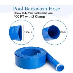 Nudaos 2”x100 Ft Pool Backwash Hose 