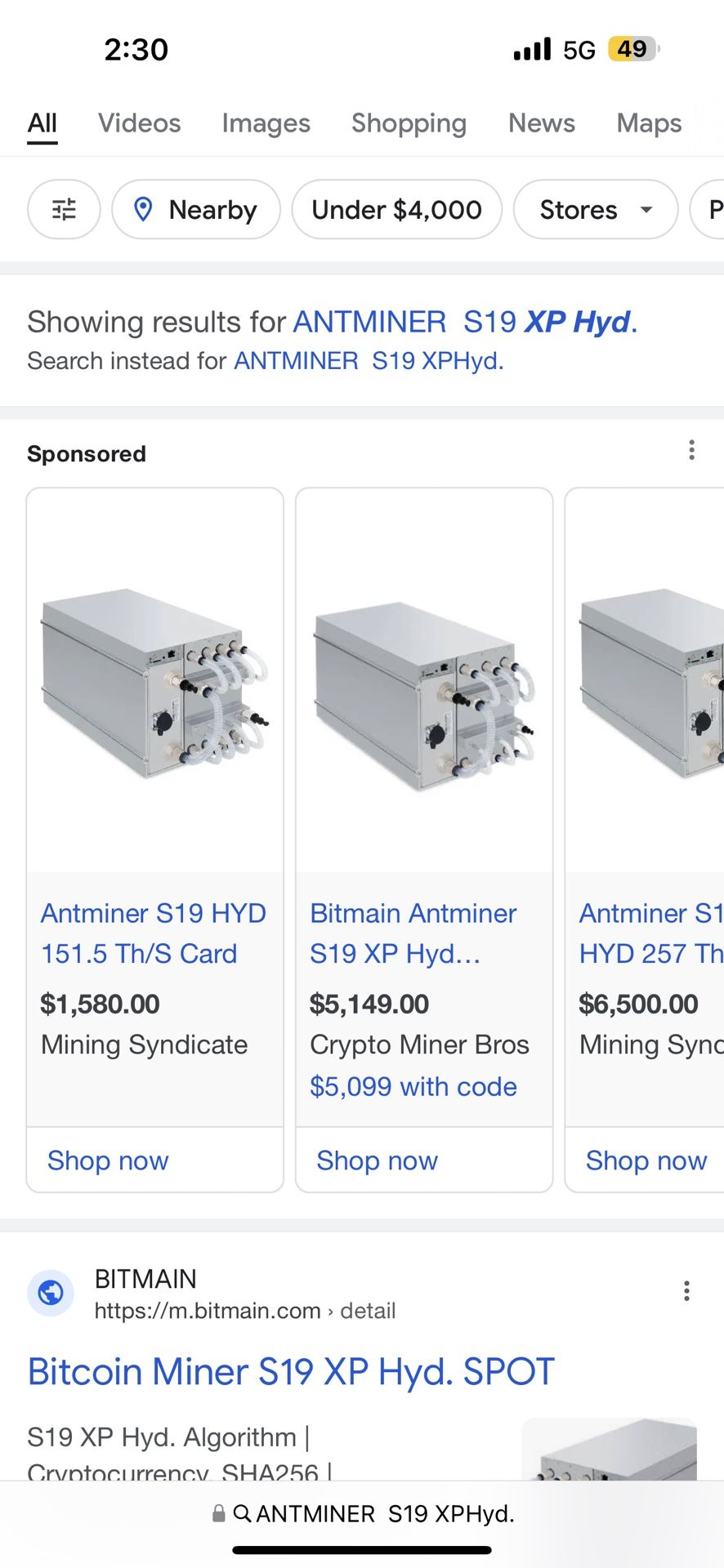 Bitcoin Miner S19 XP Hyd.