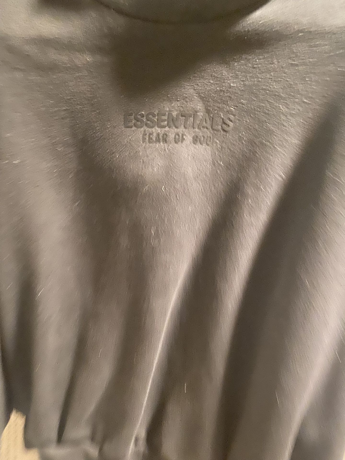 Black Essentials Fear Of God Hoodie Pullover