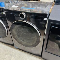 LG 7.4 cu. ft. Vented Stackable SMART Electric Dryer in Black Steel with TurboSteam and AI Sensor Dry Technology $699 