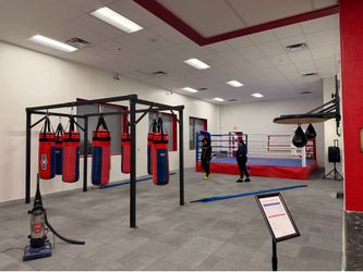 Commercial Heavy Bag Rack + Bags