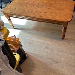 Solid Oak Coffee Table. (Made in USA)