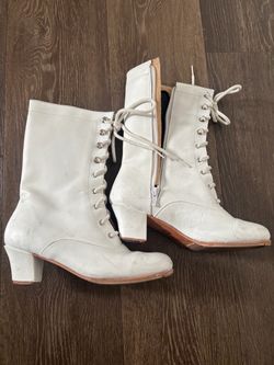 White Floklorico charro boots