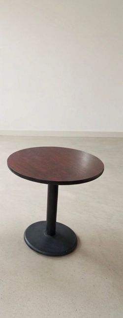 1 Modern Round Bistro Table -normal Condition scratch on the top