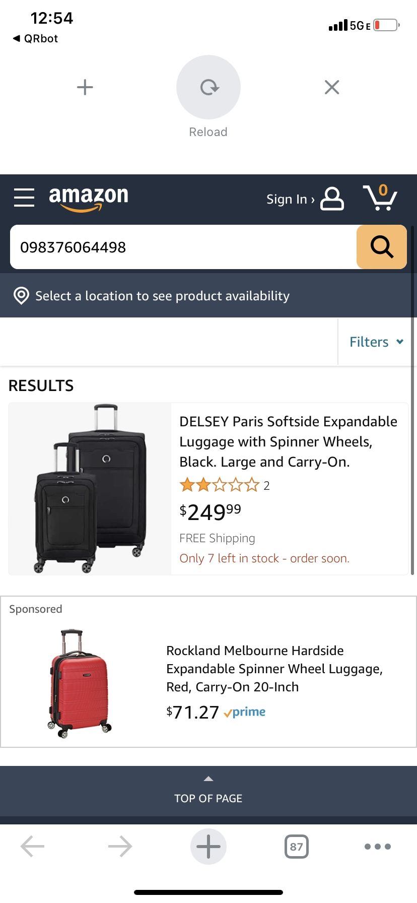 Travelling luggage