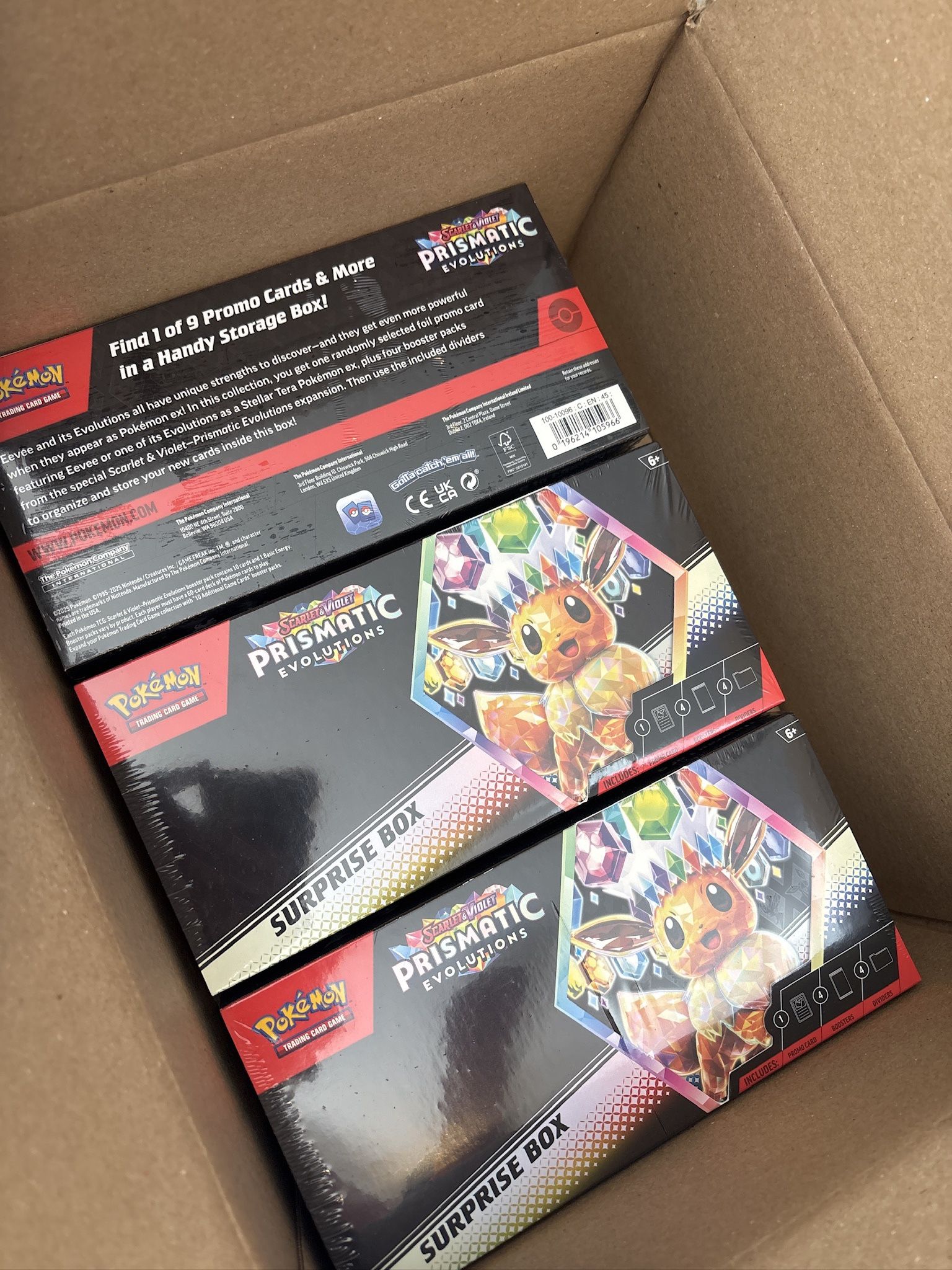 Prismatic Evolutions surprise boxes Sealed