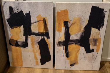 Modern Abstract Canvas Wall Art Set – $120 obo