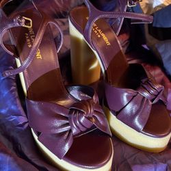 Saint Laurent(BRAND NEW) Bianca Node High Heel Platform Sandals