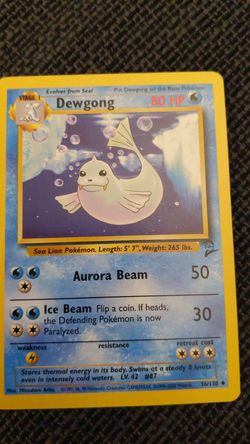 Dewgong pokemon card (original series)