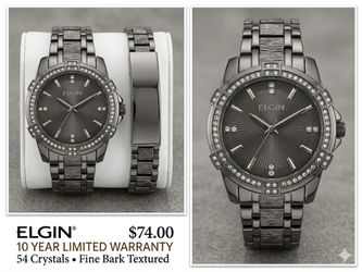 Brand New ELGIN  Watch & Bracelet Set