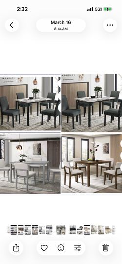Dining table set with chairs