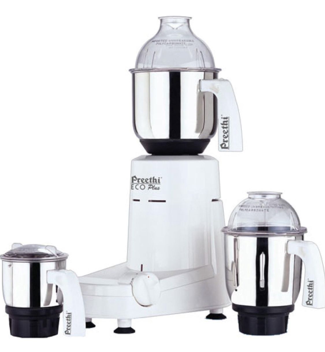 Preethi Eco Plus Mixer Grinder 3 Jars, White