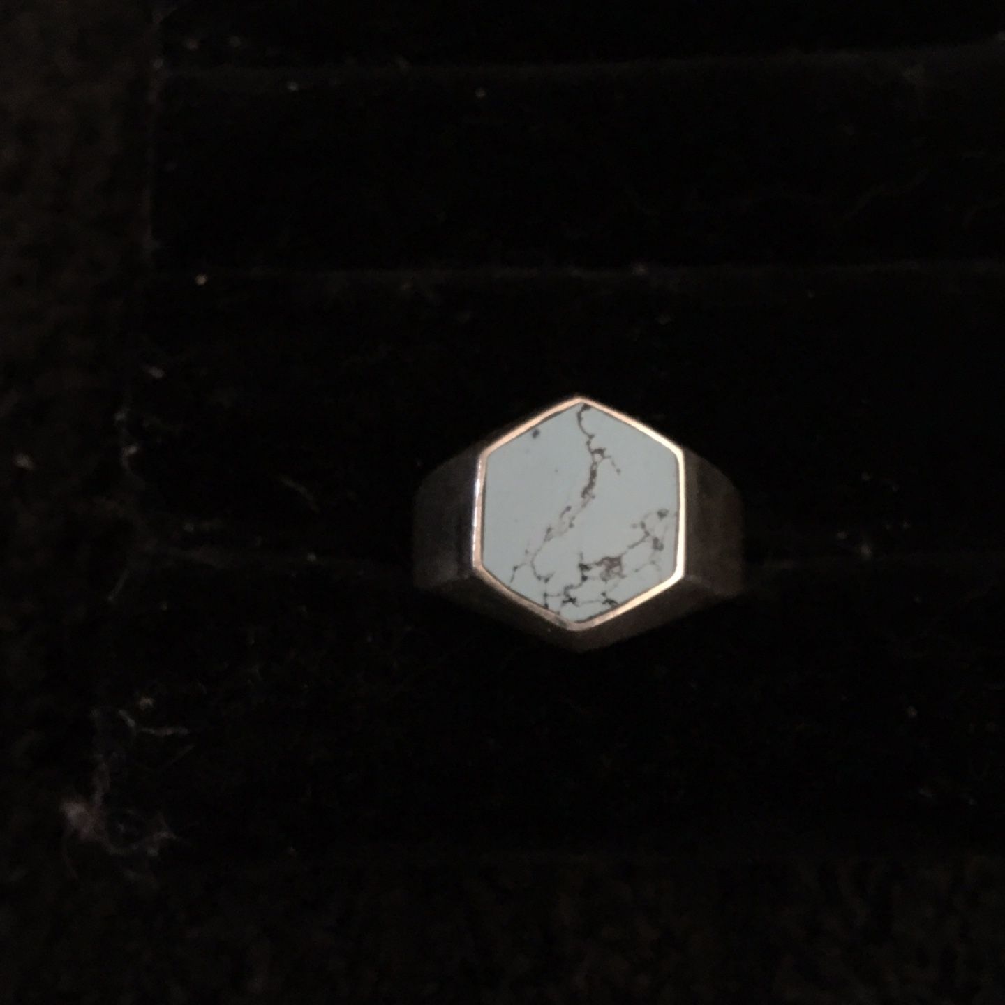 Heavy 925 Turquoise Mens Ring