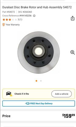 Brake rotor F250 super duty 2x4