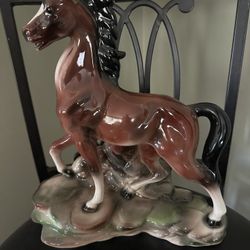 1958 Vintage Stallion Lamp by Maddux Of California 