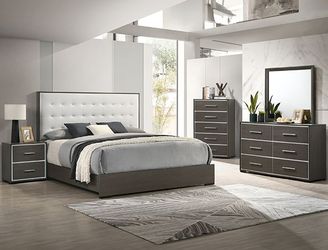 SALE!! NEW WOOD UPHOLSTERED Bedroom Set KING QUEEN FULL TWIN $10 DOWN