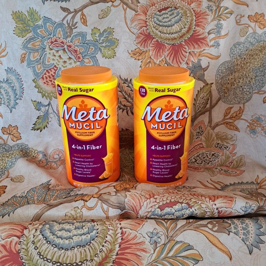 1 55 Oz Metamucil 4-in-1 Psyllium Fiber Supplement Orange Flavor